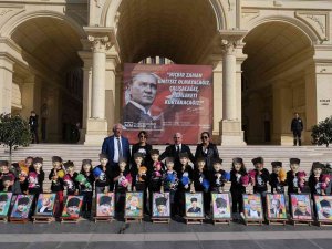 Minik Yüreklerin Atatürk Sevgisi Boya Fırçalarına Yansıdı