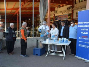 Alanya Hal Esnafına Sıcak Çorba