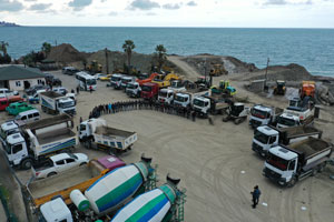 Rize Belediyesi ekipleri deprem bölgesine doğru yola çıktı