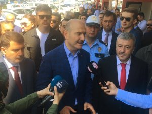 Bakan Soylu 15 Temmuz Demokrasi Otogar’nda Denetimde