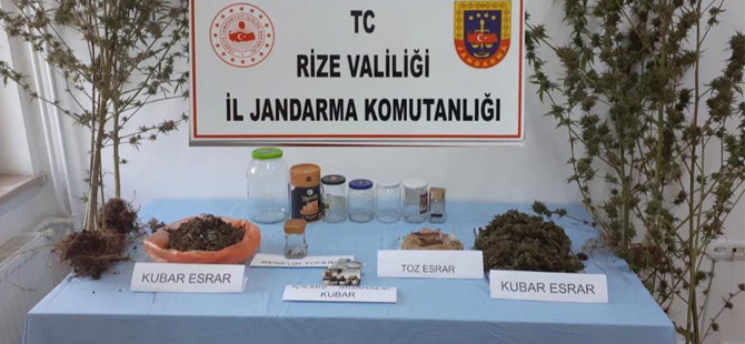 Rize'de Uyuşturucu Operasyonu