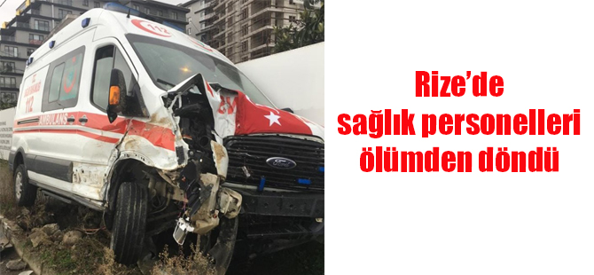 Pazar'da Ambulans Kazası 3 Yaralı