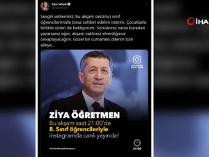 Bakan Selçuk’tan 8. Sınıflarla Özel Canlı Yayın
