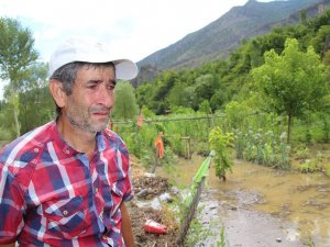 Arazisi Sel Suları Altında Kalınca Gözyaşlarını Tutamadı