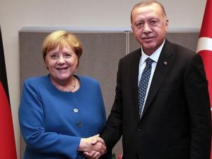 Cumhurbaşkanı Erdoğan İle Merkel Görüştü