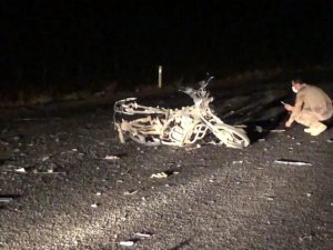 İki Aracın Çarptığı Motosiklet Sürücüsü Feci Şekilde Öldü