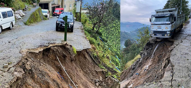 Rize'de Şiddetli Yağış Hasara Neden Oldu