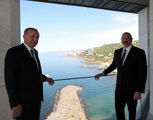 Erdoğan, Aliyev ile çalışma yemeğinde bir araya geldi