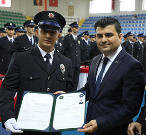 Rize'de polis adayları mezuniyet heyecanı yaşadı