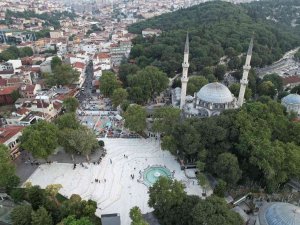 Eyüpsultan Camii’nde Bayram Namazı Havadan Görüntülendi