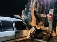 Malatya’da Otomobil İş Makinesi İle Çarpıştı: 1 Yaralı