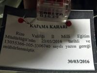 Rize’de Kaçak 3 Etüt Merkezi Kapatıldı