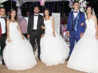 Üç kız kardeş tek törenle dünyaevine girdi