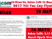 olay53, Bakan Çelik'ten 1 Ay Önce Yaş Çay Fiyatını Açıkladı