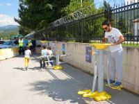 Sürücüleri İndirip Spor Yaptırdılar