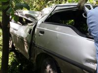 Trabzon'da otomobil dere yatağına yuvarlandı 1 ölü, 5 yaralı