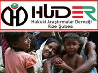 HUDER Rize'den Arakan Mesajı