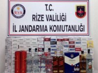 Rize'de Kaçak İçki ve Sigara Operasyonu