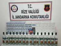 Rize’de Jandarmadan Kaçak İçki ve Sigara Operasyonu
