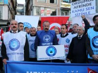 Kamu-Sen Rize’den “Afrin Harekatına Destek, Şehide Saygı” Mitingi