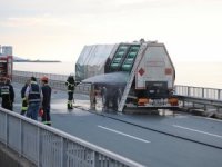 Rize’de Yanan CNG Tankeri Korkuttu