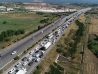 Bayram Tatili Yoğunluğu Havadan Böyle Görüntülendi