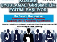 Rize Girişimciler Derneğinden KOSGEB Girişimcilik Kursu