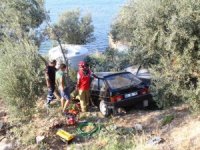 Alkollü Sürücü Zeytin Ağacının Üzerine Uçtu