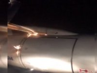 Motoru Alev Alan Uçak Paniğe Neden Oldu
