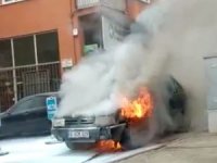 Seyir Halindeki Araç Alev Alev Yandı