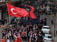 Rize'de Sarıkamış Şehitleri İçin Anma Yürüyüşü Düzenlendi