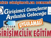 Rize Girişimciler Derneğinden KOSGEB Girişimcilik Kursu
