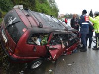 Giresun'daki Kazanın Acısı Rize'ye Düştü 1 Ölü, 1 Ağır Yaralı