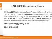ALES Sonuçları Açıklandı