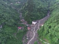 Araklı’da Sel Felaketinin Yaşandığı Bölge Havadan Görüntülendi