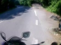 Sarıyer’de Motosikletli Gencin Kazası Kamerada