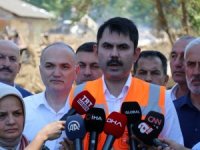 Bakan Kurum, Düzce’de Sel Bölgesinde İncelemelerde Bulundu