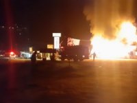 Çaykara’da Restoran Alev Alev Yandı