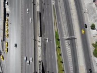 İstanbul’da Boş Kalan Yollar Havadan Görüntülendi