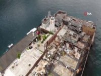 Özbek’in Haciz İşlemi Başlattığı Galatasaray Adası Havadan Görüntülendi