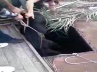 Kuyuya Düşen Köpeğini Kurtarmak İsterken Kuyuda Mahsur Kaldı