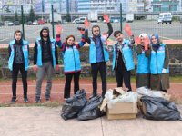 Rize’de Yurt Öğrencilerinden Çevre Temizliği