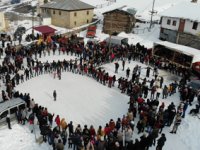 Kar Üstünde Horon Havadan Böyle Görüntülendi