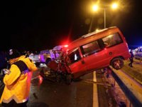 Rize'de Trafik Kazası 1 Ölü, 8 Yaralı