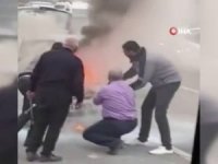 E-5’te Otomobil Alev Alev Yandı