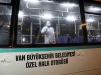Van’da Korona Virüse Karşı Toplu Taşıma Araçlarını İlaçlıyor