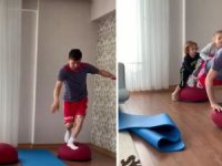 Sivassporlu Futbolcular Evinde İdman Yapıyor