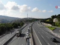 Kısıtlama Sonrası Boş Kalan 15 Temmuz Şehitler Köprüsü Havadan Görüntülendi
