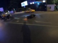 Şişli’de Motosikletlinin Takla Attığı Feci Kaza Kamerada