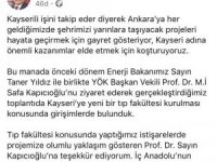 Doktor Başkan’dan Kayseri’ye İkinci Tıp Fakültesi Müjdesi